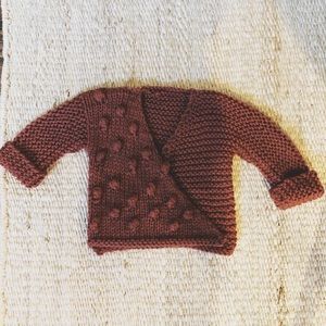 100% wool handmade baby sweater